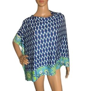 Whimsy Rose Sundance Poncho Slub Sweater Top One Size Cover Up Classy‎